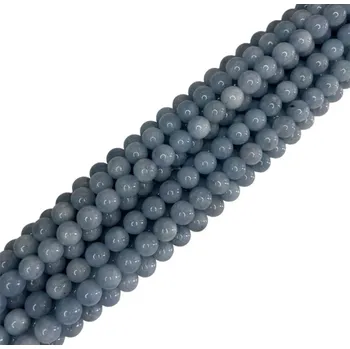 Korálek Achát sv.modrý 10mm šňůra