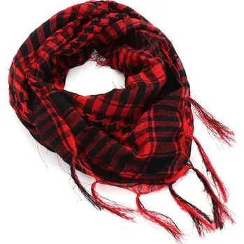 Šála Maskáčová šála s třásněmi, taktický šátek - Červená