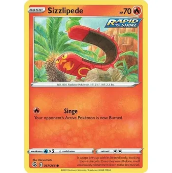 Volný čas Pokémon karta Sizzlipede 047/264 - Fusion Strike
