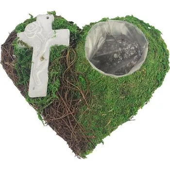 Truhlík Dekorace k osázení - srdce P1463