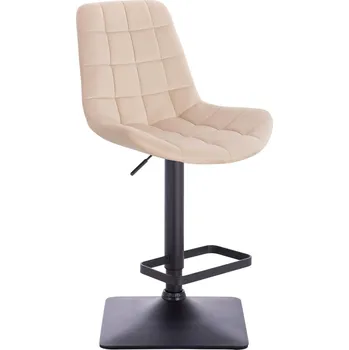 Barová židle Barová židle Voss velur základna černá - krémová