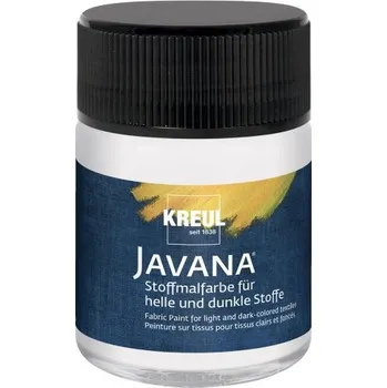 Speciální výtvarná barva Kreul Barva na světlý a tmavý textil JAVANA 50 ml BÍLÁ