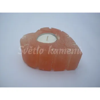 Svícen SVÍCEN SELENIT ORANŽ - srdce