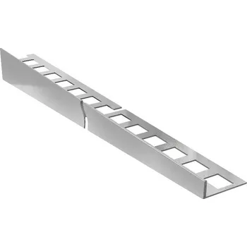 Stavební profil KP4 spádová lišta ACARA, orientace pravá, nerez V2A kartáč, 11 mm, 1,5 m