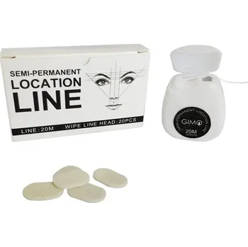 KWADRON Bílá nit pro stanovení geometrie obočí 20m + barvící polštářky 20ks