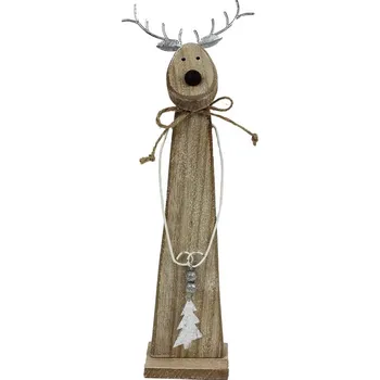 Vánoční dekorace Dřevěný sob velký D1637/2