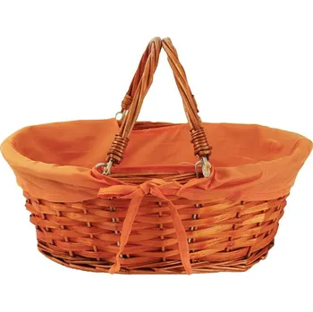 Dárkový potravinový koš Košík se dvěma uchy oranžový P0068/O