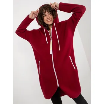 Dámský kabát Sportovní bavlněný kabátek Relevance bordó EU velikost: L/XL