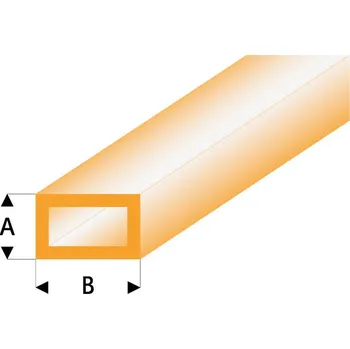 Raboesch profil ASA trubka čtyřhranná transparentní oranžová 2x4x330mm (5)