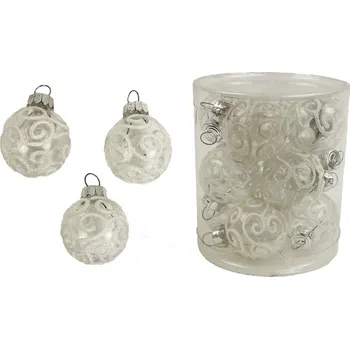 Vánoční dekorace Vánoční ozdoba, sada 12ks S0202