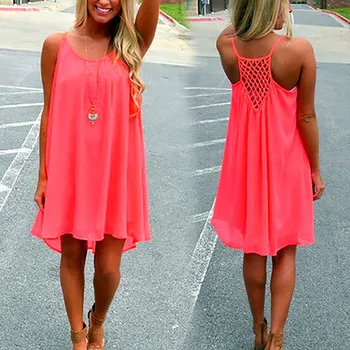 Dámské šaty Dámské letní šaty volného střihu vel. S - 5XL Barva: Červená, Velikost: 4XL