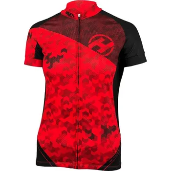 cyklistický dres HAVEN Cyklistický dres s krátkým rukávem - SINGLETRAIL NEO WOMEN - červená L