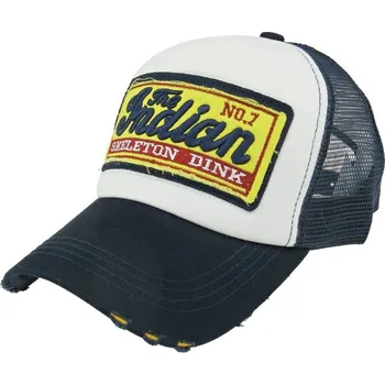 Kšiltovka Kšiltovka modrá Indian Skeleton (Čepice s kšiltem černá)