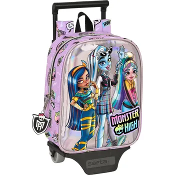 Sportovní batoh Dětský batoh na kolečkách Monster High Best boos Fialová (22 x 27 x 10 cm)