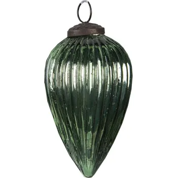 Vánoční ozdoba Vánoční cetka zelená 6*10 cm – 6x10 cm