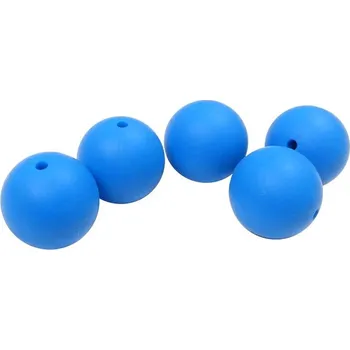 Dětské navlékací korálky Natana silikonové korálky Paris blue 19 mm 5 kusů