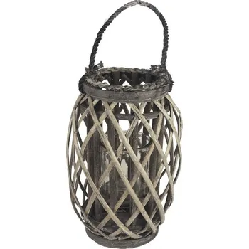 Svícen Nádoba na svíci 30cm šedá P0409-21