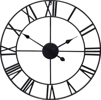 Hodiny Nástěnné retro hodiny 3D 60 cm černé