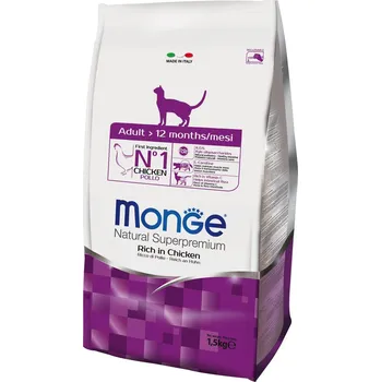 Krmivo pro kočku 2x 1,5 kg suchého krmiva Natural Superpremium Adult Cat Monge