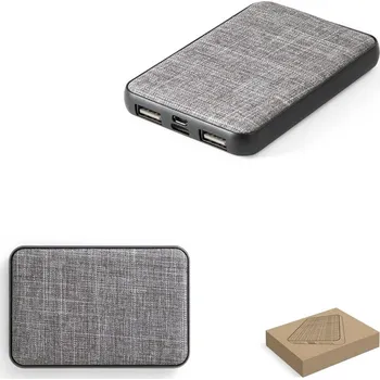 Powerbanka RENEWAL BATTERY. Powerbanka 5 000 mAh ve recyklovaného PET (100 % rPET) 3 bez potisku bez potisku