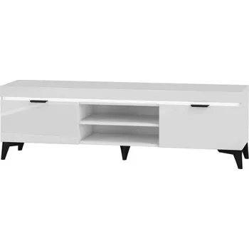 Obývací stěna Obývací stěna Baldur-bílý vysoký lesk TV stolek