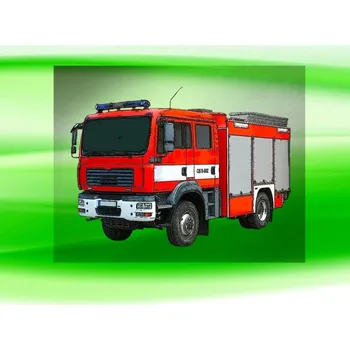 Nášivka MAN CAS 15 DTF nažehlovačka 7x5 cm (nažehlovačka HASIČSKÉ AUTO)