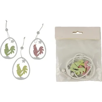 Velikonoční dekorace Vajíčko k zavěšení, 3ks D3682