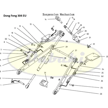 Zahradní traktor 300.56.018-1 Táhlo III (Upper link front adjusting rod) Dong Feng (č.66/28)
