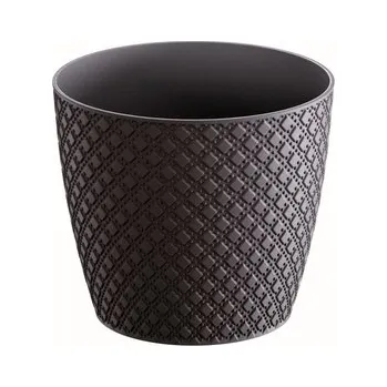 Květináč Plastový květináč Orient 18,9 cm, antracit