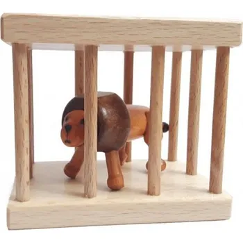 Hlavolam Lev v kleci hlavolam dřevěný