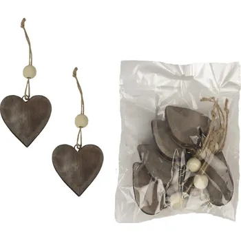 Dekorace srdce, 5ks D4105-21