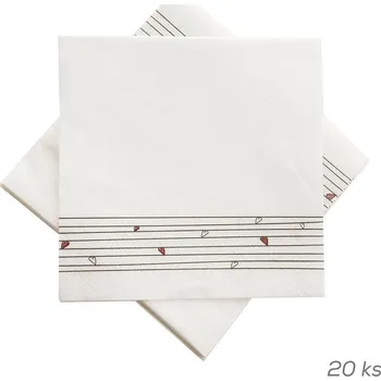 Držák kuchyňských utěrek Papírový ubrousek - SRDÍČKA, 20 ks O0075