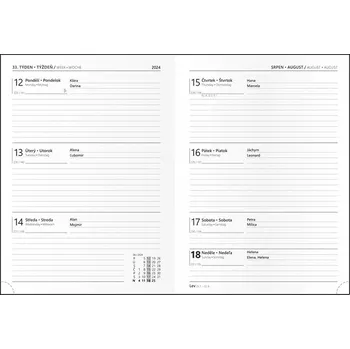 Diář Baloušek Tisk Prokop Vivella Extra B6 týdenní 2024