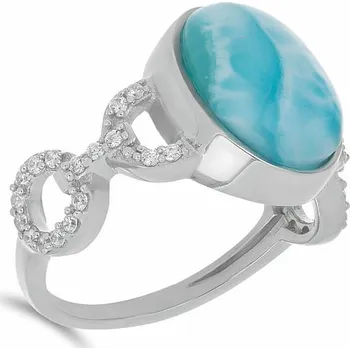 Prsten Larimar prsten stříbro Ag 925 VR056016 52 mm (US 6), 4,7 g