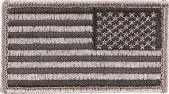 Nášivka Rothco US vlajka reverzní 7,5 x 5 cm béžová/šedá