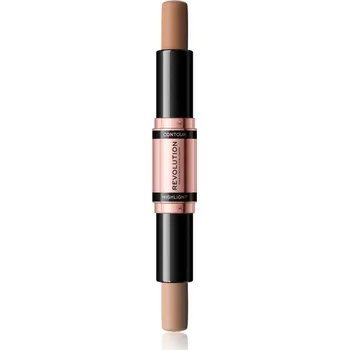 Korektor Makeup Revolution Fast Base oboustranná konturovací tyčinka odstín Fair 2x4.3 g