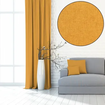 Závěs Kusový závěs Blackout West - hořčicový 250 x 135 cm