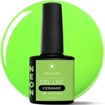 Lak na nehty ENII NAILS Gel lak Ceramic 111 Avocado - gelový lak bez HEMA, 10 ml