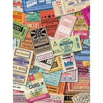 samolepka Sada 50 ks samolepek - Vstupenky