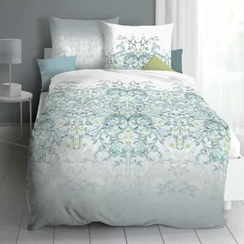 Povlečení Kaeppel | Povlečení Mako satén Odessa zelená, 140x200, 70x90