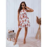 Letní značkové šaty na ramínka s květinami HESSA - S Barva: Bílá, Velikost: S