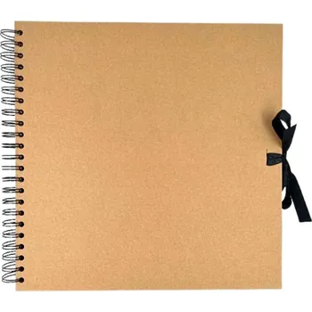 Blok WEST DESIGN Album kroužkové kraft se stuhou (200g/m2, 42 listů) 30x30cm