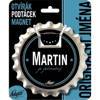 Otvírák Otvírák na pivo, podtácek se jménem MARTIN V.I.P.