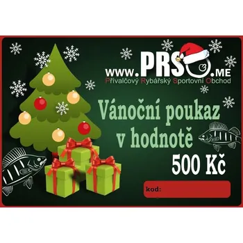 Vánoční dárkový poukaz 500Kč k nákupu na www.PRSO.me