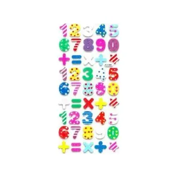 samolepka Samolepky pěnové glitterové 22 čísla