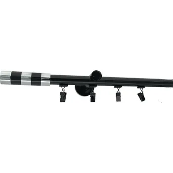 Garnýž Kovovégarnýže.cz Garnýž broadway Imperial 19 mm černá lesklá Varianta jednořadá nebo dvouřadá: Jednořadá, Uchycení látky: jezdec s háčkem, Délka garnýže Broadway: 600 cm