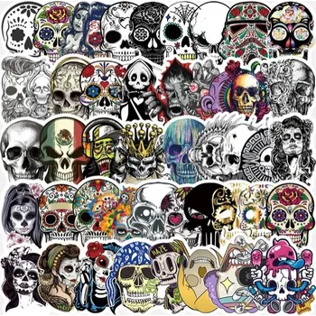 samolepka Barevné samolepky lebek 30 ks