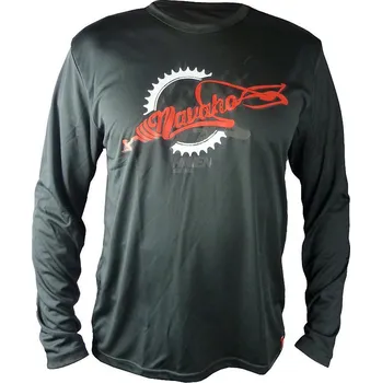 Cyklistické oblečení HAVEN Cyklistický dres s dlouhým rukávem letní - NAVAHO LONG MTB - černá/červená S