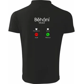 Pánská košile Běhání volá - Polokošile pánská Pique Polo 203 - 5XL ( Černá )