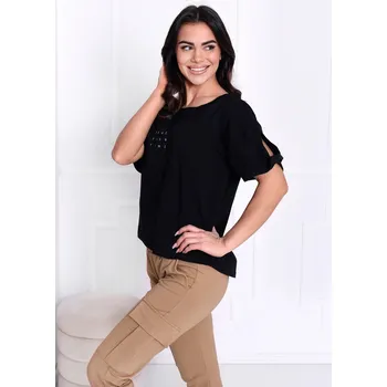 Dámská halenka OFF PINK tričko Brygida - zelená, L/XL (více barev (béžová, bílá, černá, smetanová, zelená))